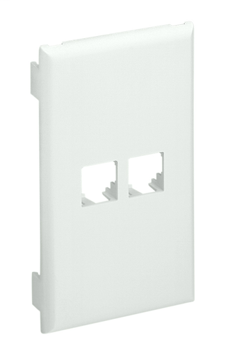 Product image for Panduit T70NV2IW Snap-on Verticalical Communication Faceplate Designed To Accept Two Nordx/cdt* Communication Modules (not Included)