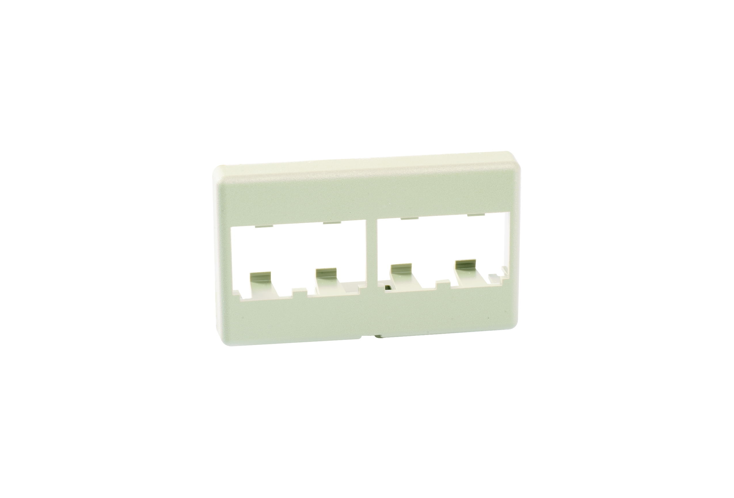 Product image for Panduit CFFP4IG Furniture Faceplate, 4 port, Intl Gray