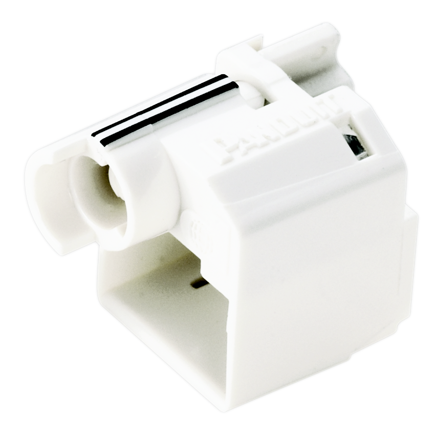 Product image for Panduit PSL-DCPL-IW Standard Lock-in Device, Ten Devices (White) and One Tool (Black)
