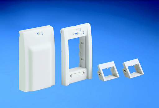 Product image for Panduit UICFPRTR4IW Faceplate Kit, Tamper Resistant, with Cover, Ultimate ID, Off White