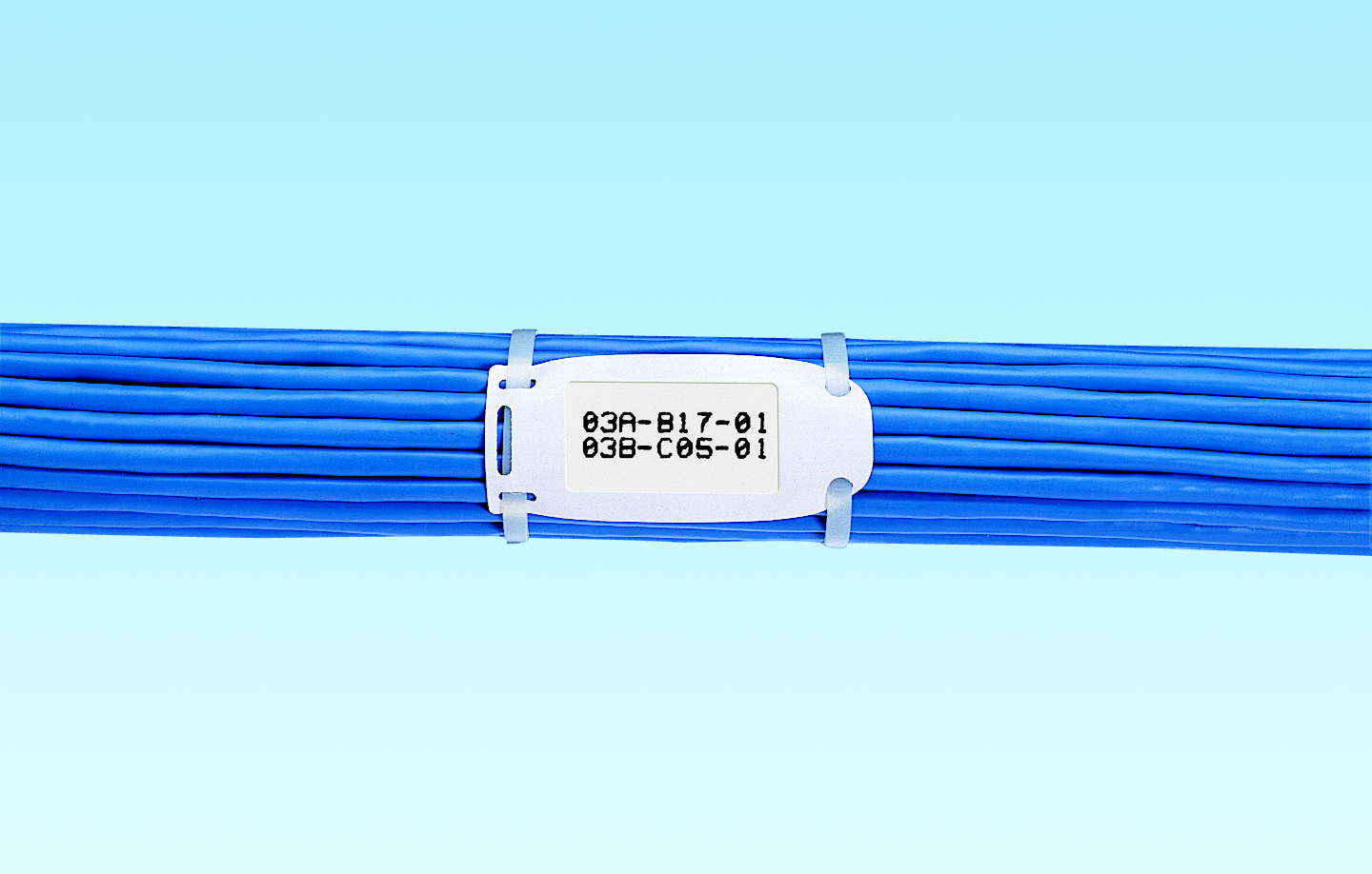 Product image for Panduit SLCT-3 Self-Laminating Cable Marker Holder, 4"x.50", 25 pc/pk, WH