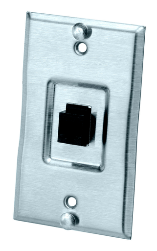 Product image for Panduit KWP6PY Keystone Phone Plate, Cat 6 TX Plus