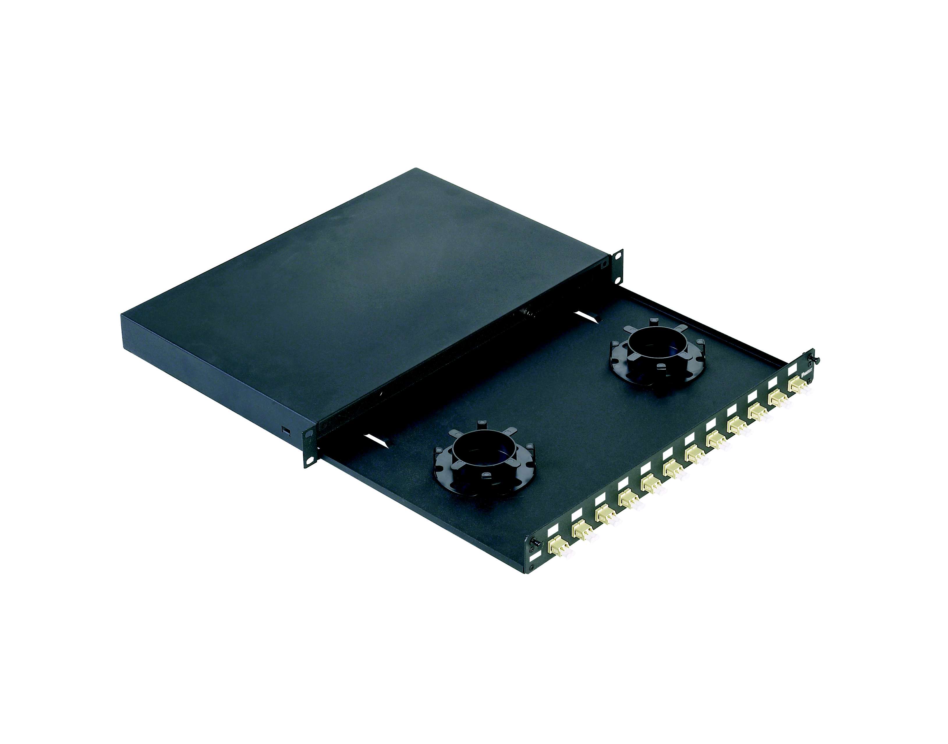 Panduit FD1W24AQDLC Pre-Loaded Fiber Drawer With 24 Duplex 50m LC Adapters , Aqua, Zirconia Ceramic Split Sleeve Product image for Panduit FD1W24AQDLC Pre-Loaded Fiber Drawer With 24 Duplex 50m LC Adapters , Aqua, Zirconia Ceramic Split Sleeve