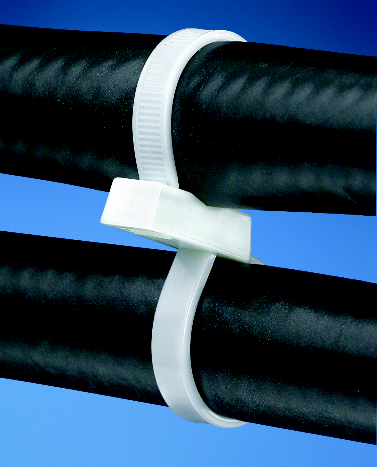 Product image for Panduit PLB4H-TL Double Loop Tie, 14.4"L (366mm), Light-Heavy, Nylon, Natural