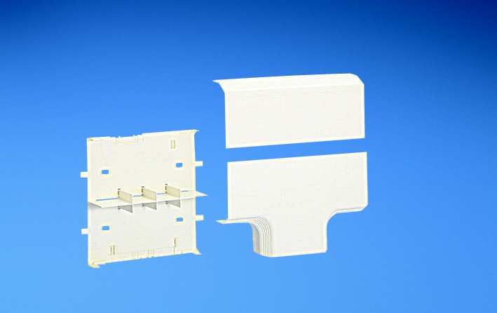 Product image for Panduit T702TRWH Transition fitting. Used to transition to T-70 raceway.