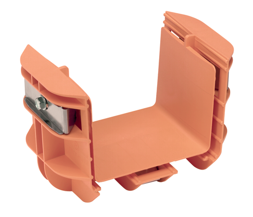 Product image for Panduit FRBC4X4OR Coupler, 4" x 4" (100mm x 100mm), FiberRunner, Orangeange