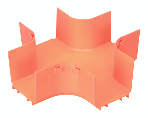 Product image for Panduit FRFWC4X4OR Fitting, 4-Way Cross, 4" x 4" (100mm x 100mm), FiberRunner, Orangeange