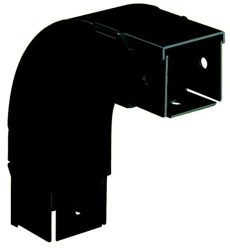 Product image for Panduit FOVRA2X2BL Fitting and Cover, Outside Verticalical 90o, 2" x 2" (50mm x 50mm), Fiber-Duct, Black