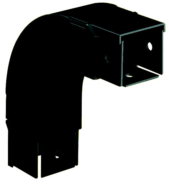 Product image for Panduit FOVRA2X2BL Fitting and Cover, Outside Verticalical 90o, 2" x 2" (50mm x 50mm), Fiber-Duct, Black