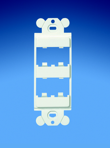 Product image for Panduit CFG4IW GFCI Frame, 4 Port, Off White