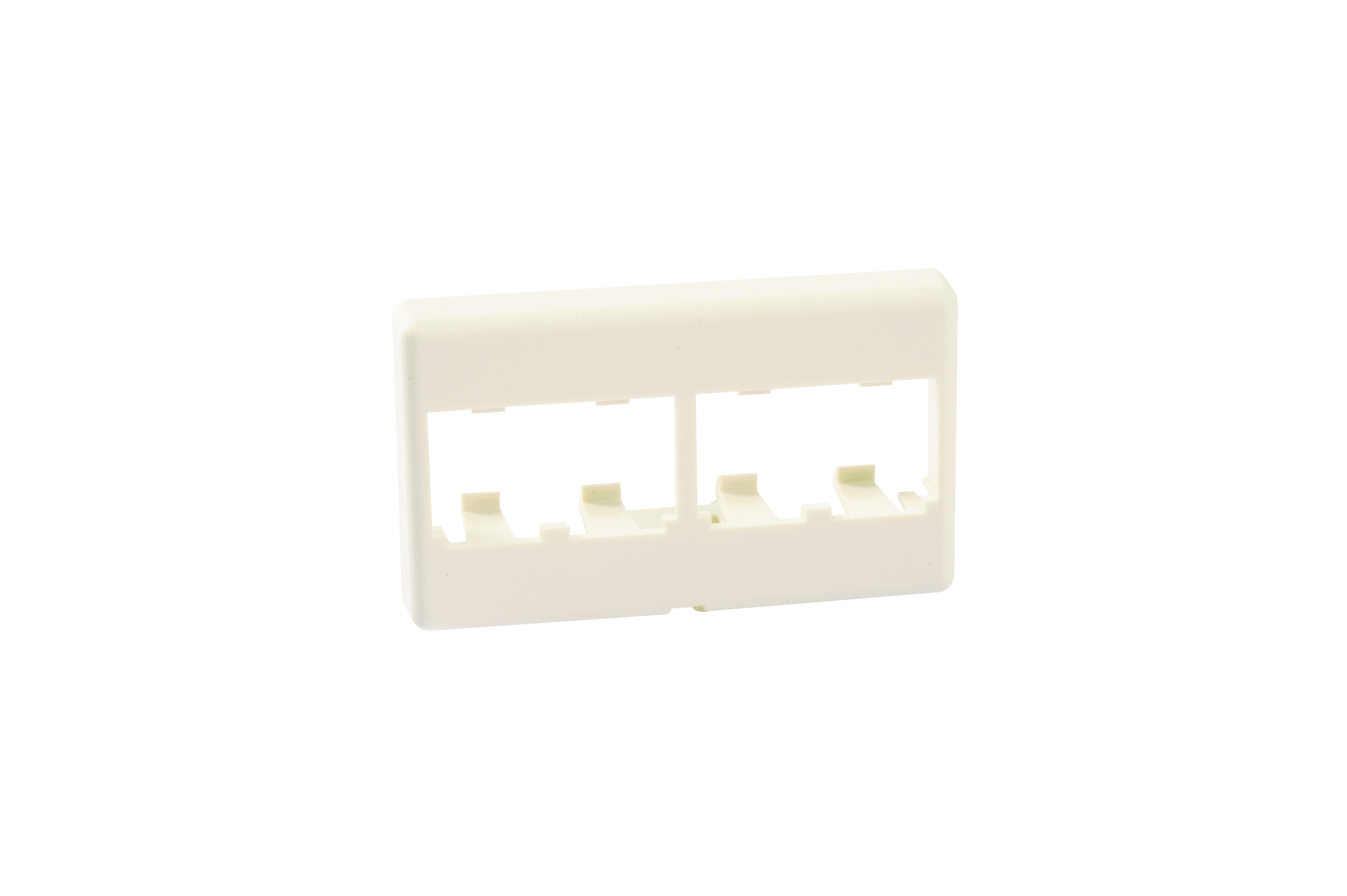 Product image for Panduit CFFP4IW Furniture Faceplate, 4 port, Off White