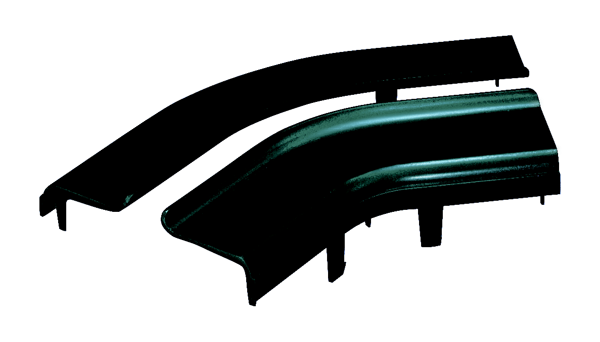 Panduit FRH45SC4BL Split Cover, Horizontal 45o, 4" x 4" (100mm x 100mm), FiberRunner, Black Product image for Panduit FRH45SC4BL Split Cover, Horizontal 45o, 4" x 4" (100mm x 100mm), FiberRunner, Black