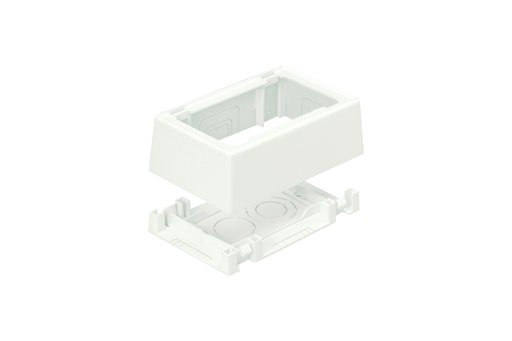 Product image for Panduit JB3510EI-A Single Gang Low Voltage 2-piece Outlet Box with Adh. for Screw-on Faceplates, Electric Ivory