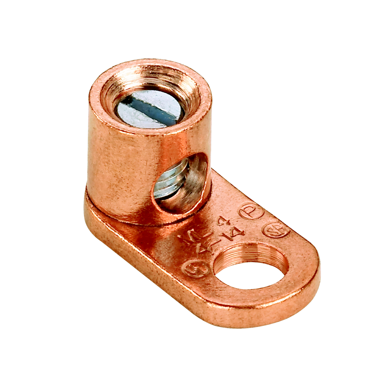 Panduit ML8-CY Copper Mechanical Lug, 1 Hole, Barrel Post, #14 SOL - #8 STR, 3/16" (4.8mm) Stud Product image for Panduit ML8-CY Copper Mechanical Lug, 1 Hole, Barrel Post, #14 SOL - #8 STR, 3/16" (4.8mm) Stud