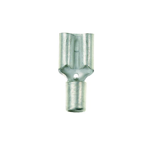 Product image for Panduit D18-187-C Female Disconnect, Non-Insulated, 22 - 18 AWG, .187 x .032 Tab Size, Sleeved Barrel