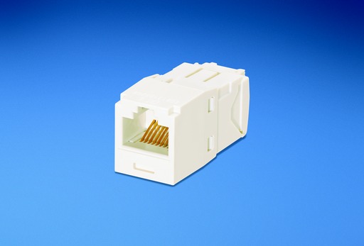 Product image for Panduit CJE688TGIW Mini-Com Corrosive Resistant Module, Cat 6, UTP, Off White, TG Style