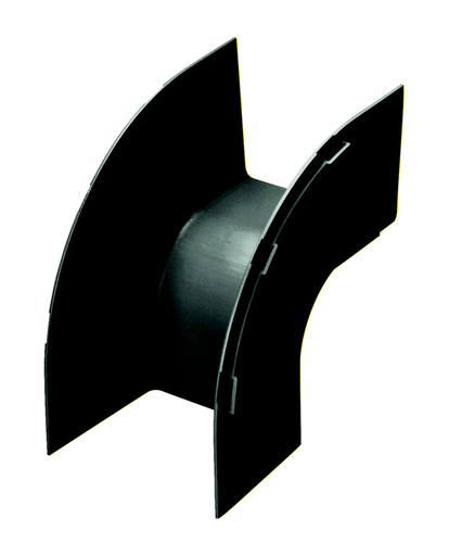 Product image for Panduit FROVRA4X4BL Fitting, Outside Vertical 90o, 4" x 4" (100mm x 100mm), FiberRunner, Black