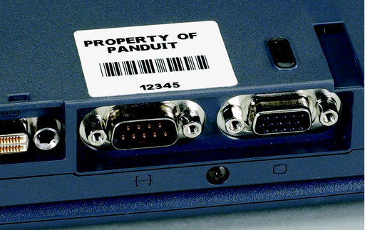 Product image for Panduit C200X050CBC P1 Cassette, Comp Label, Adhesive Vinyl Cloth, 2.00" W x .50" H, White