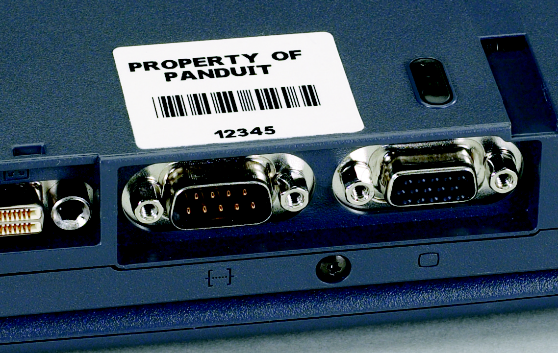 Product image for Panduit C200X050CBC P1 Cassette, Comp Label, Adhesive Vinyl Cloth, 2.00" W x .50" H, White