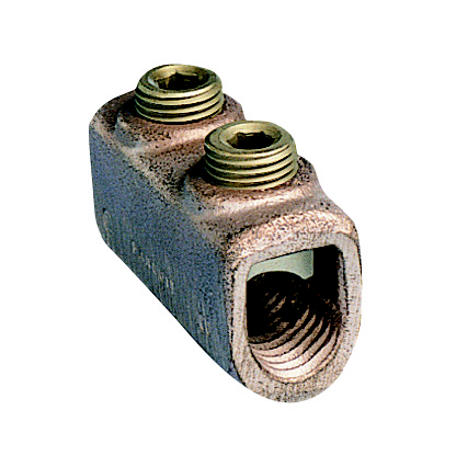 Product image for Panduit HC4-3 Copper Mechanical Splice, 2-Set Screw, Internal Pressure Plate, #8 SOL - #4 STR