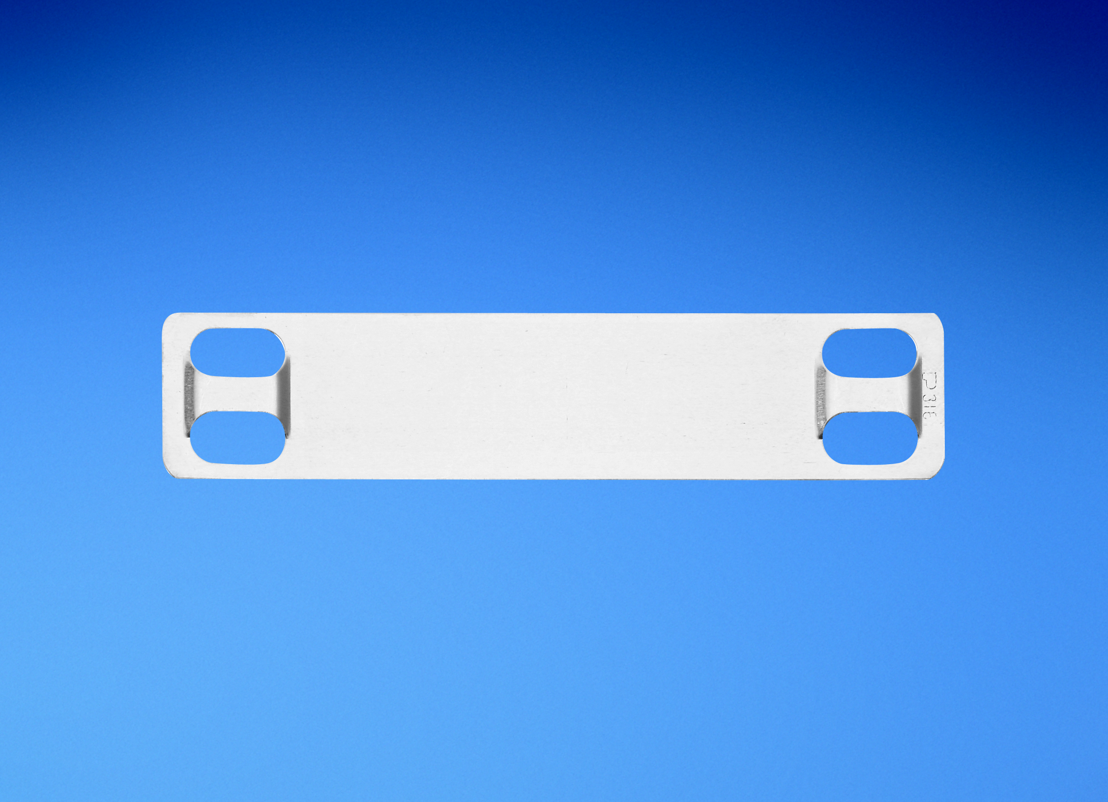 Product image for Panduit MMP350H-CAL Marker Plate, Alum, 4 Hole, 3.5" x .75" x .012" (89mm x 19mm x .30mm) thk