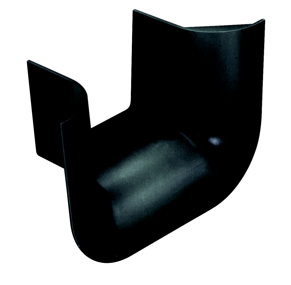 Product image for Panduit FRTR4X4BL Fitting, 3-Sided BRC Trumpet Spillout for 4" x 4" FiberRunner Exit, Black