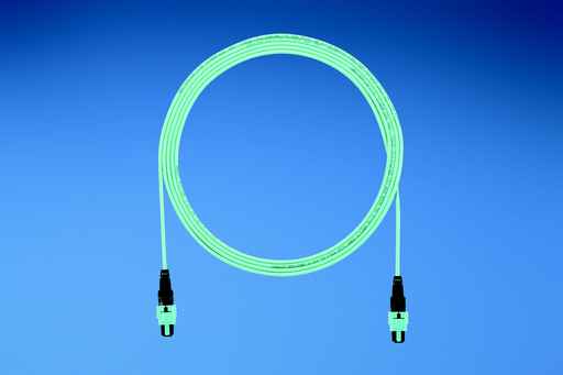 Product image for Panduit FXTRP7N7NANF033 OM3 12-fiber, interconnect, plenum, PanMPO Female To PanMPO Female, method A, Std. IL, no pulling eye - 33ft.