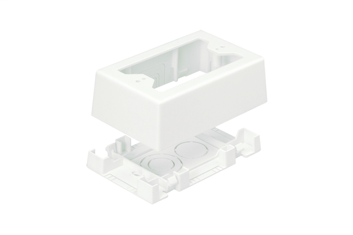 Product image for Panduit JBX3510IG-A Single Gang Two-piece Snap Together Outlet Box With Adhesive Backing, Box Accepts Screw-on Faceplates, Orange, Any Nema Standard Single Gang Faceplate