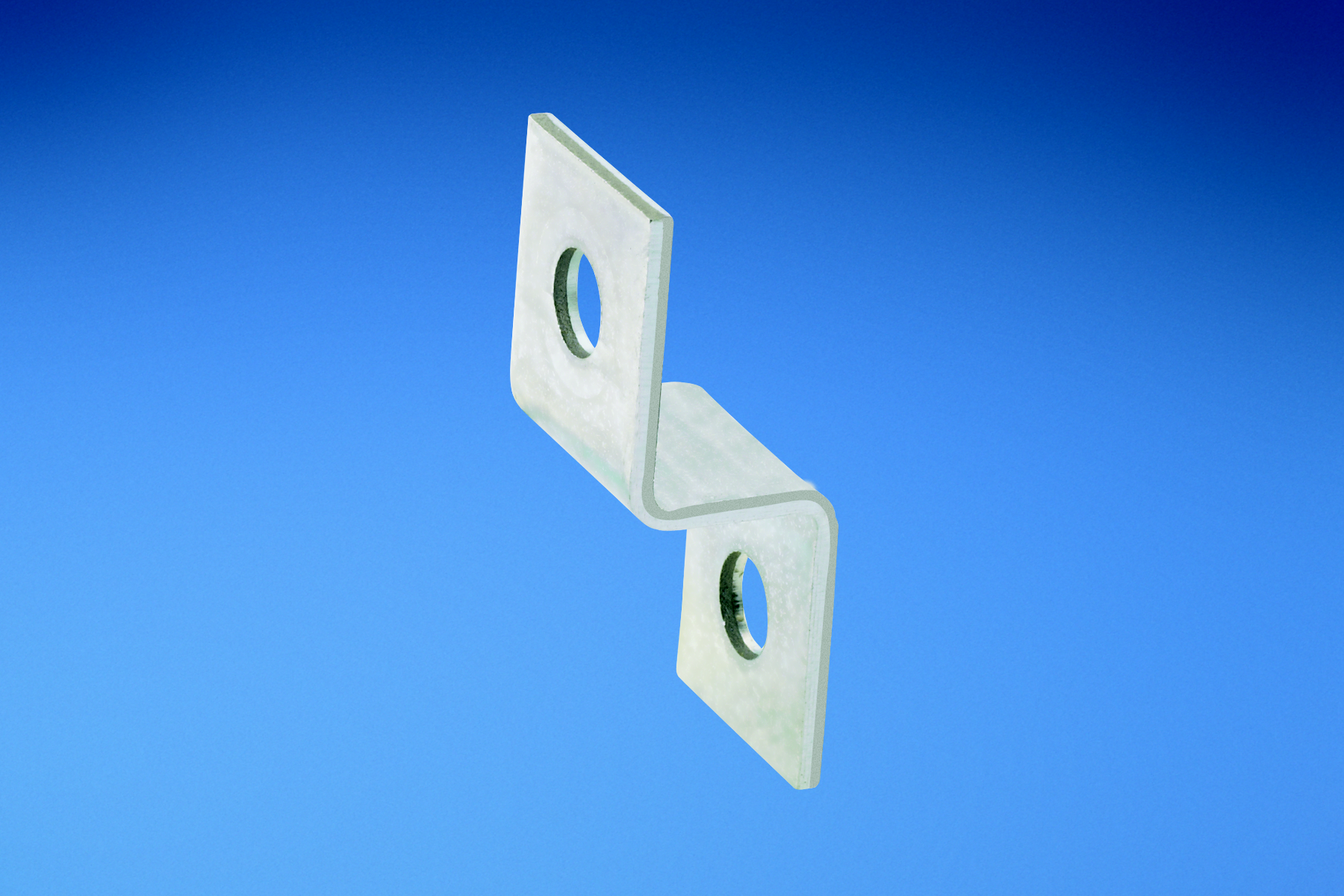 Product image for Panduit PAO Offset Bracket with 1/4" Mounting Hole, Silver.