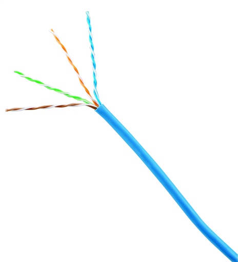 Product image for Panduit PUP6C04BU-U Copper Cable, Cat 6, 4-Pair, 23 AWG, U/UTP, CMP, Black, 1000ft/305m