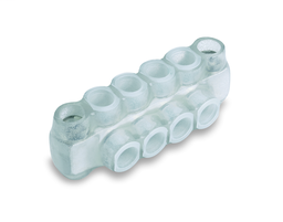 Panduit PCSB4-5S-6Y Multi-Tap Connector, Single-Sided, Clear Insulation, 5 Ports, #4 - #14 STR