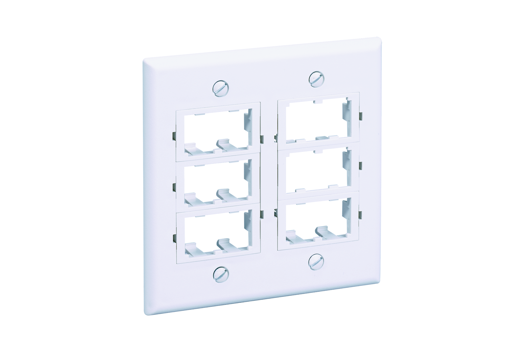 Product image for Panduit CFPF12EI-2G Faceplate, 12 Port, Double Gang, Classic, Electric Ivory