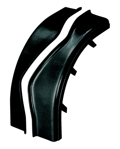Panduit FROVRASC4BL Split Cover, Outside Verticalical 90o, 4" x 4" (100mm x 100mm), FiberRunner, Black Product image for Panduit FROVRASC4BL Split Cover, Outside Verticalical 90o, 4" x 4" (100mm x 100mm), FiberRunner, Black