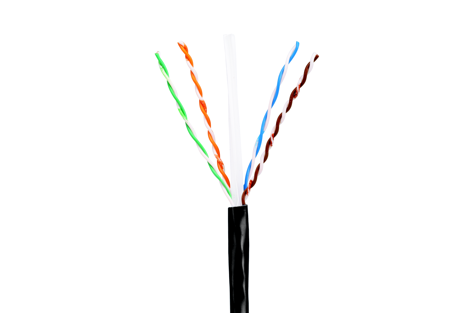 Product image for Panduit PUO6C04BL-U Copper Cable, Category 6, 4-pair, 23AWG, U/UTP, Outside Plant, Black, 1000 foot reel