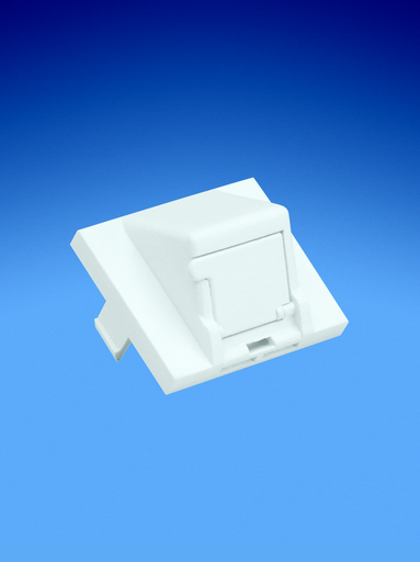 Product image for Panduit CHS1SEI-X Insert, 1 Port, 1/2 Size, Sloped Shuttered, Electric Ivory