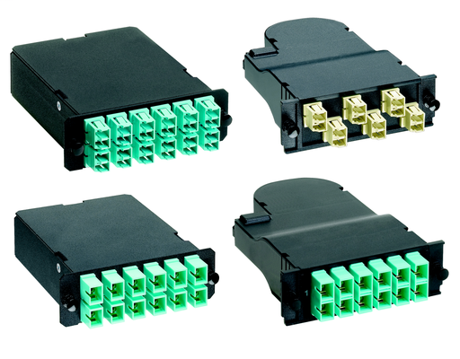 Product image for Panduit FCX-12-10Y Om3 50/125m Six LC Duplex Adapters To One Male 12-fiber Pre-Terminated Mtp Connector.