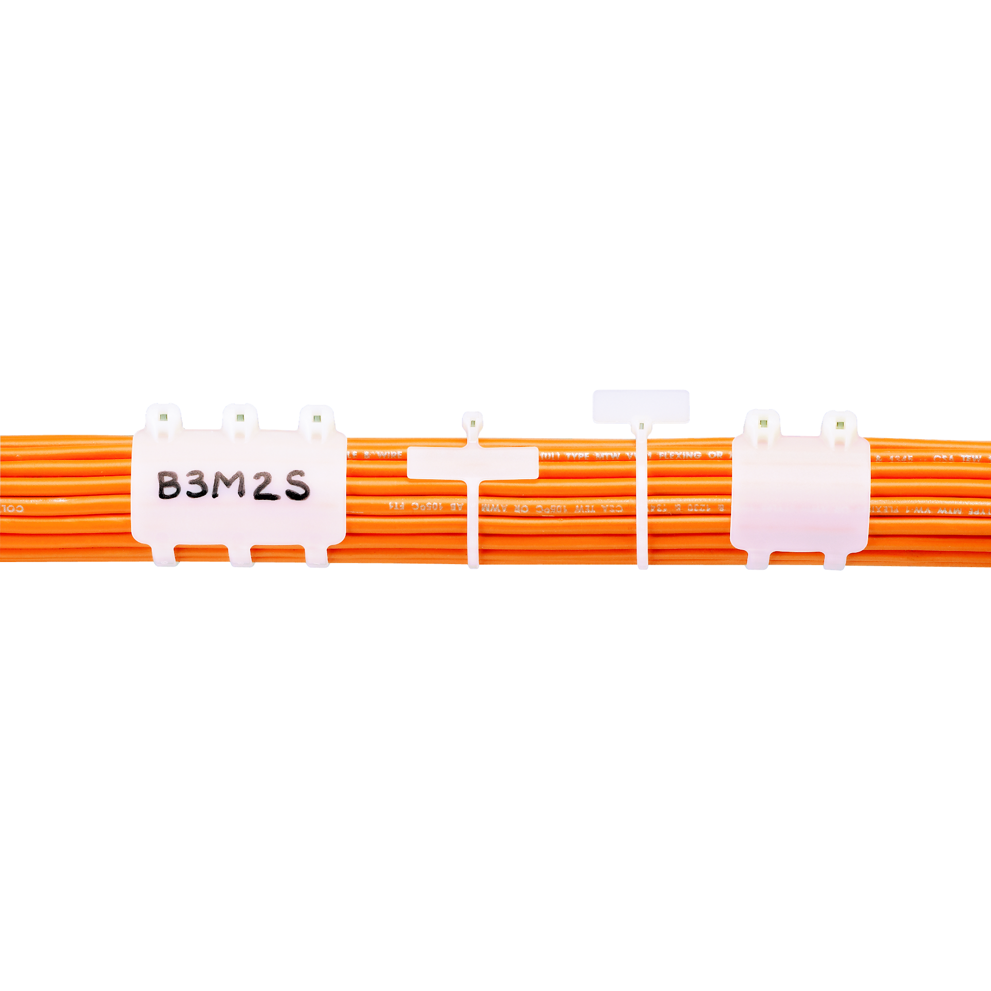 Product image for Panduit BF1M-C Marker Tie, Flag, 4.6"L (117mm), Miniature, Nylon, Natural