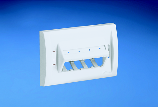 Product image for Panduit UICFPHSE4IW Faceplate, 4 Port, Executive, Horizontal Sloped, Ultimate ID, Off White