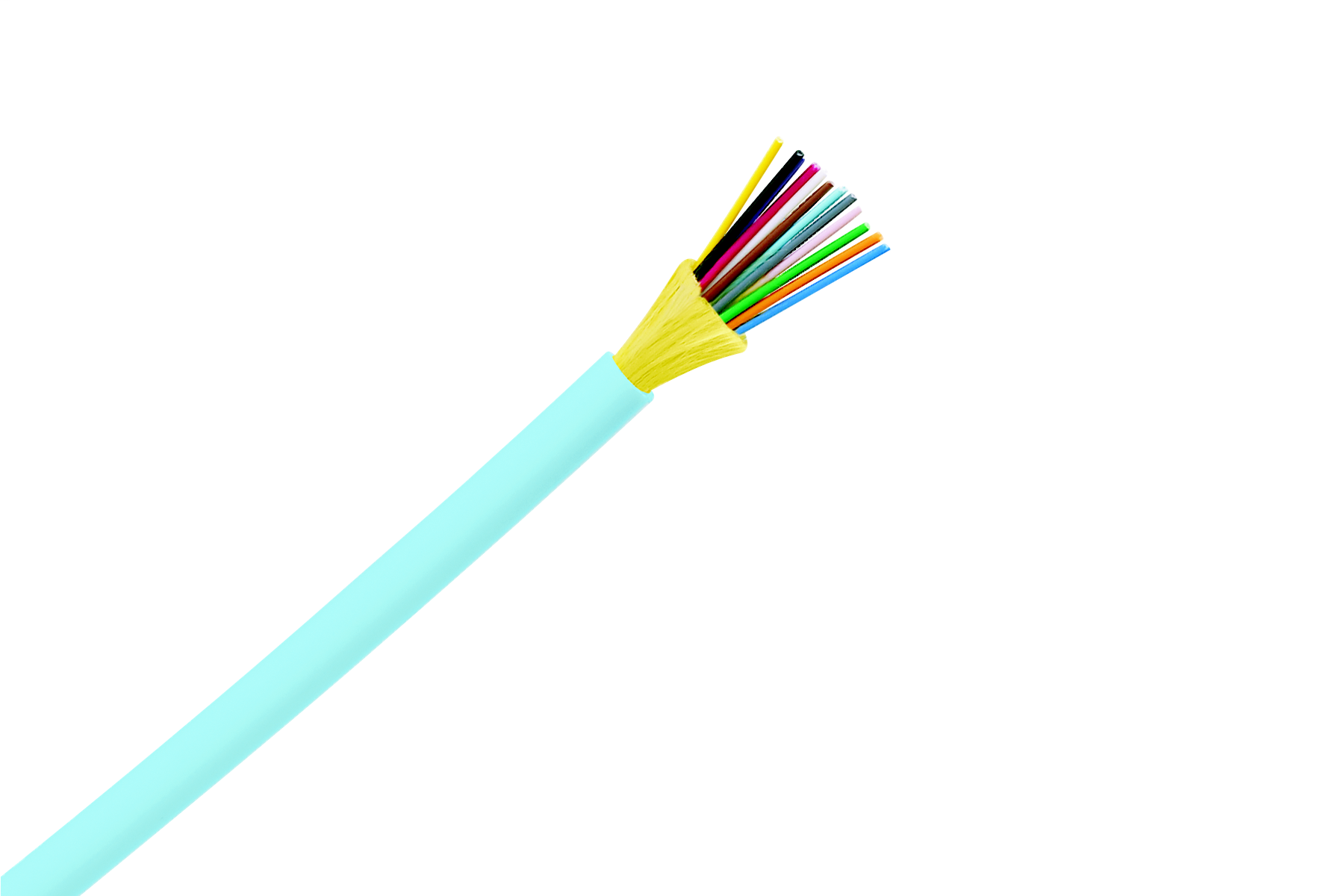 Product image for Panduit FODRX36Y 36-Fiber Om3 10 GBE Multimode Riser Rated Distribution Cable; Six Subunits Of Six Fibers Each.