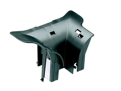 Product image for Panduit FRLPR42BL Fitting, Low Profile Reducer from 4" x 4" to 2" x 2" FiberRunner, Black