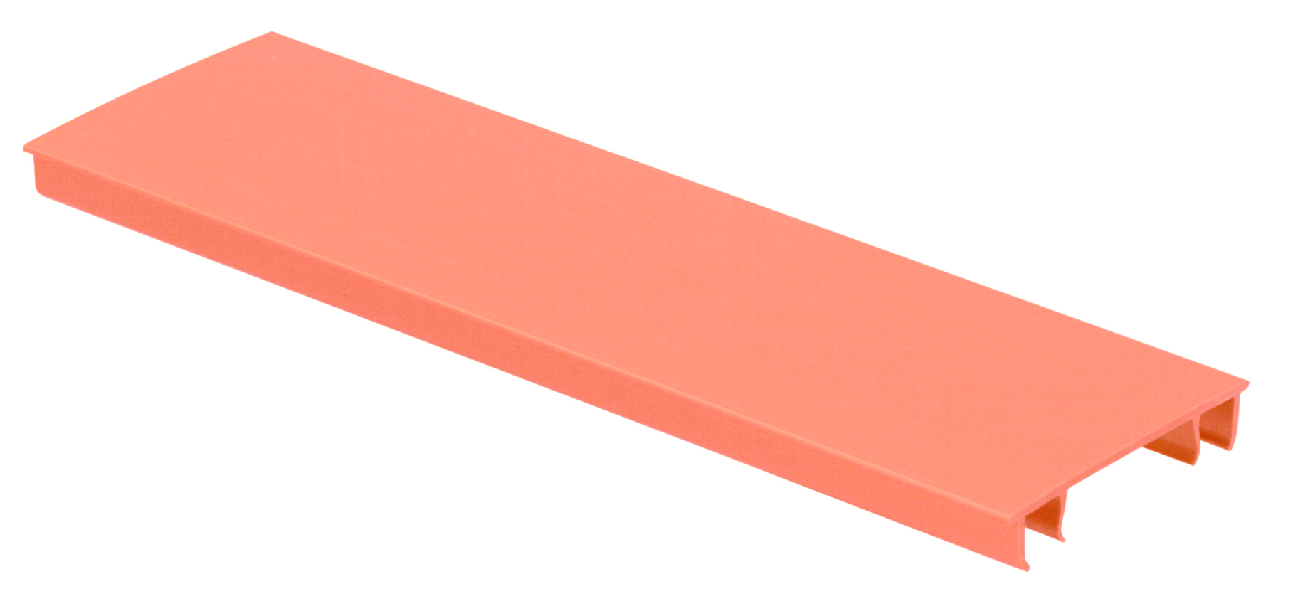 Product image for Panduit HC2OR6 Channel Cover, Hinged, Snap-On, 2" x 2" (50mm x 50mm), 6', FiberRunner, Orange
