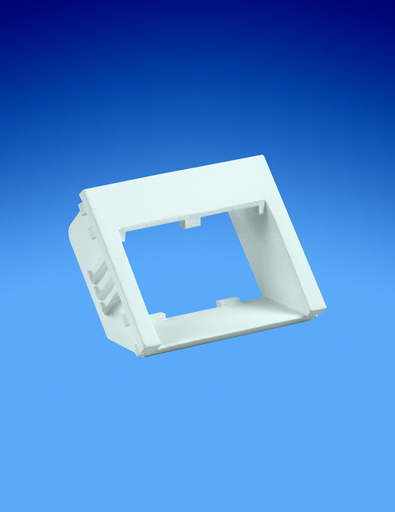 Product image for Panduit CHSRE2WH-X Insert, 2 Port, 1/2 Size, Flat Recessed, White