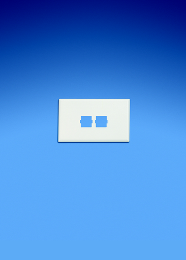 Product image for Panduit T70l2EI Snap-on Horizontal Communication Faceplate Designed To Accept Two Systimax* Communication Modules (not Included)