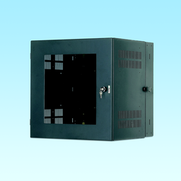 Panduit PZC12W Zone Cabling Wall Mount Cabinet with Windowed Front Door, Black 12 RU