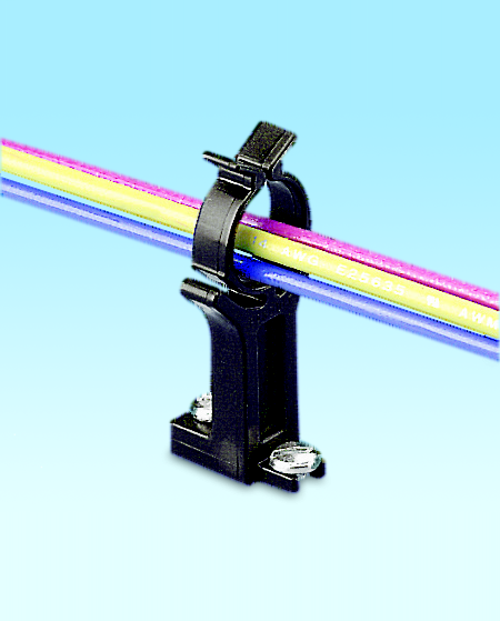 Product image for Panduit BR2-1.3 Bundle Retainer, 2" (50.8mm) Bundle, 1.3" (33.0mm) Post, Black