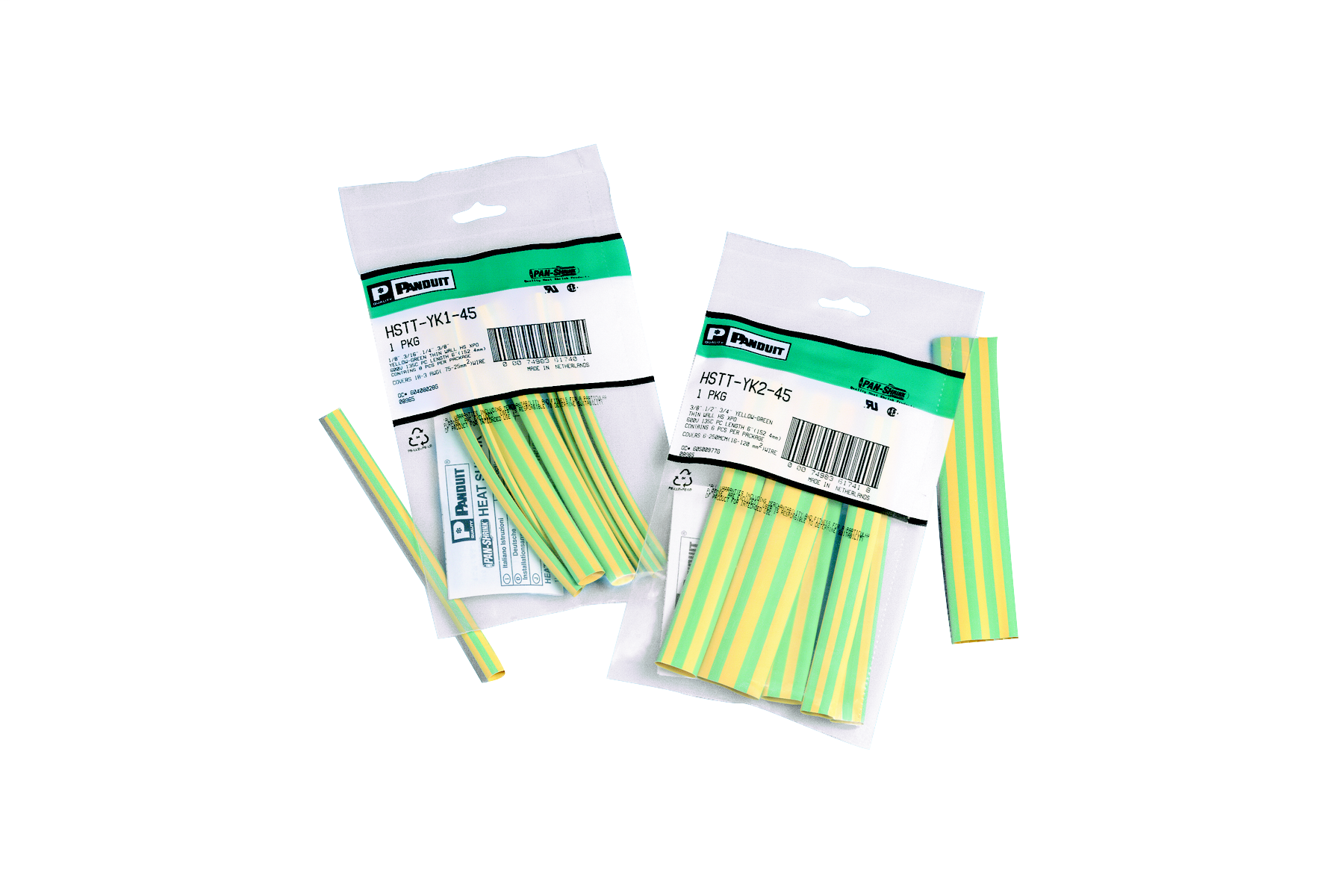 Product image for Panduit HSTT-YK1-45 0.06 to 0.5 Inch (1.5 mm) 2-Piece Each Thin Heat Shrink Tubing