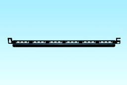 Panduit SRBCT Strain relief bar includes 24 cable ties to secure cable to each individual slot for additional stability; supports, manages, and provides proper bend radius protection.