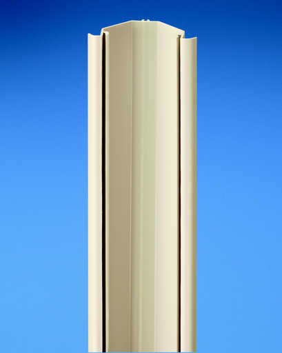 Product image for Panduit OFCR70OS6 Office Furniture Corner Raceway Base, Used To Terminate Low Voltage Data Cabling In The Corner, Accepts 70mm Standard Faceplate