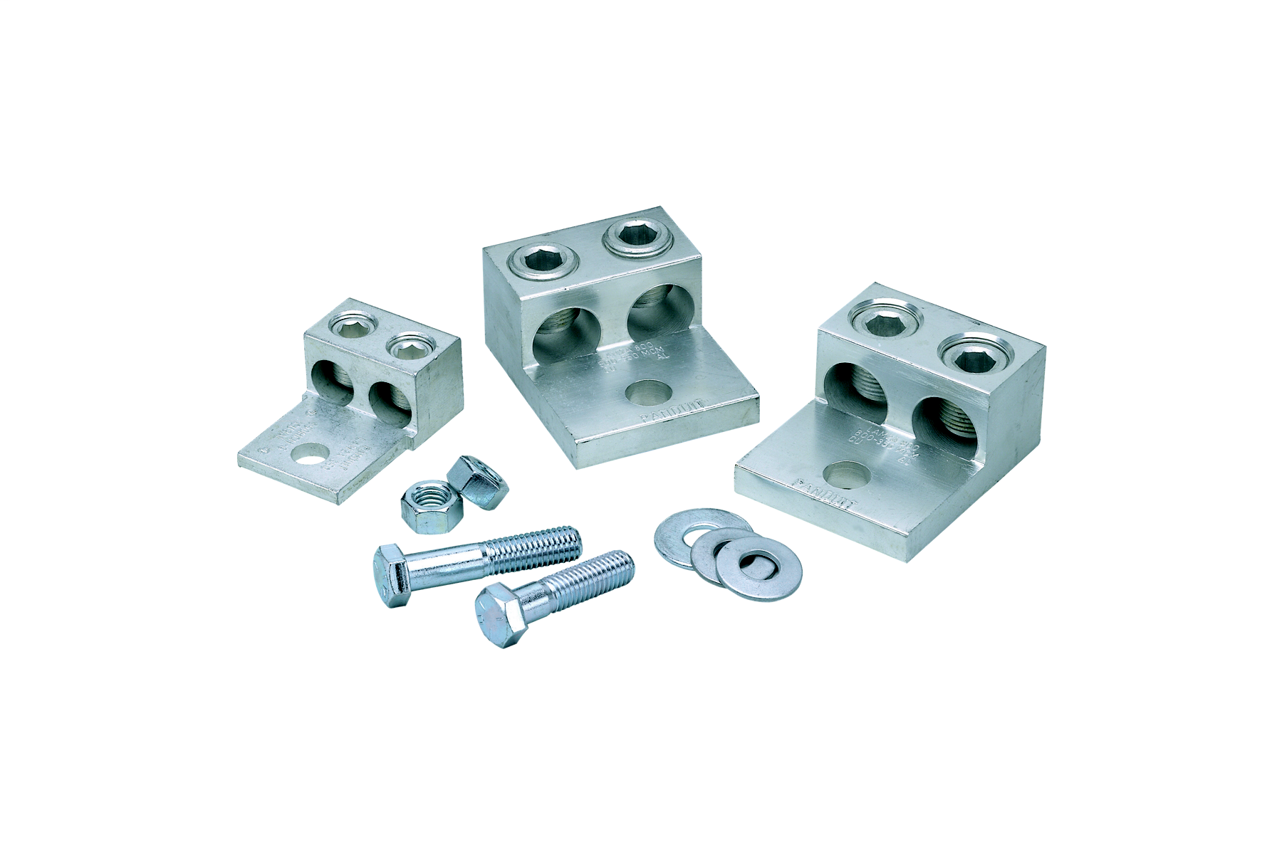 Product image for Panduit KLM6-250Y Aluminum Mechanical Transformer Lug Kit, #6 AWG - 250 kcmil Conductors