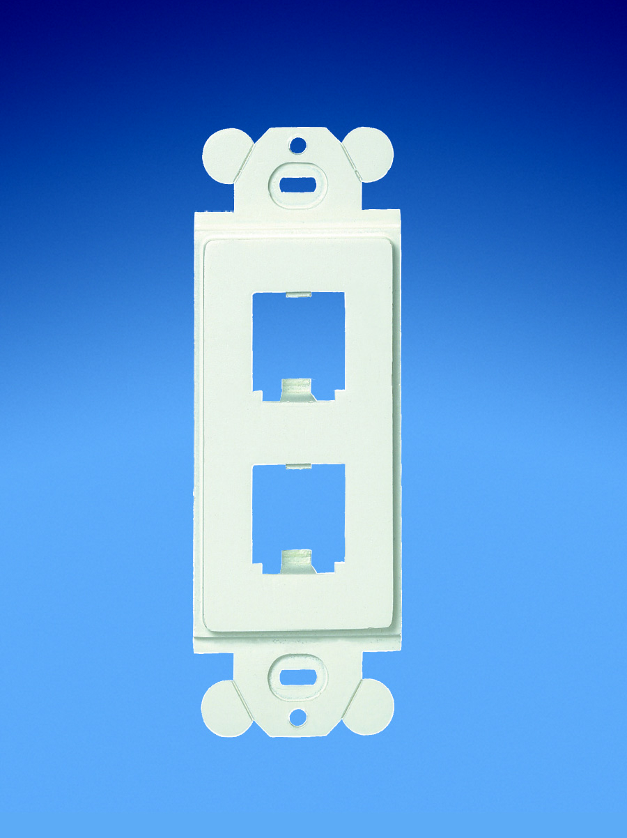 Product image for Panduit CFG2IW GFCI Frame, 2 Port, Off White